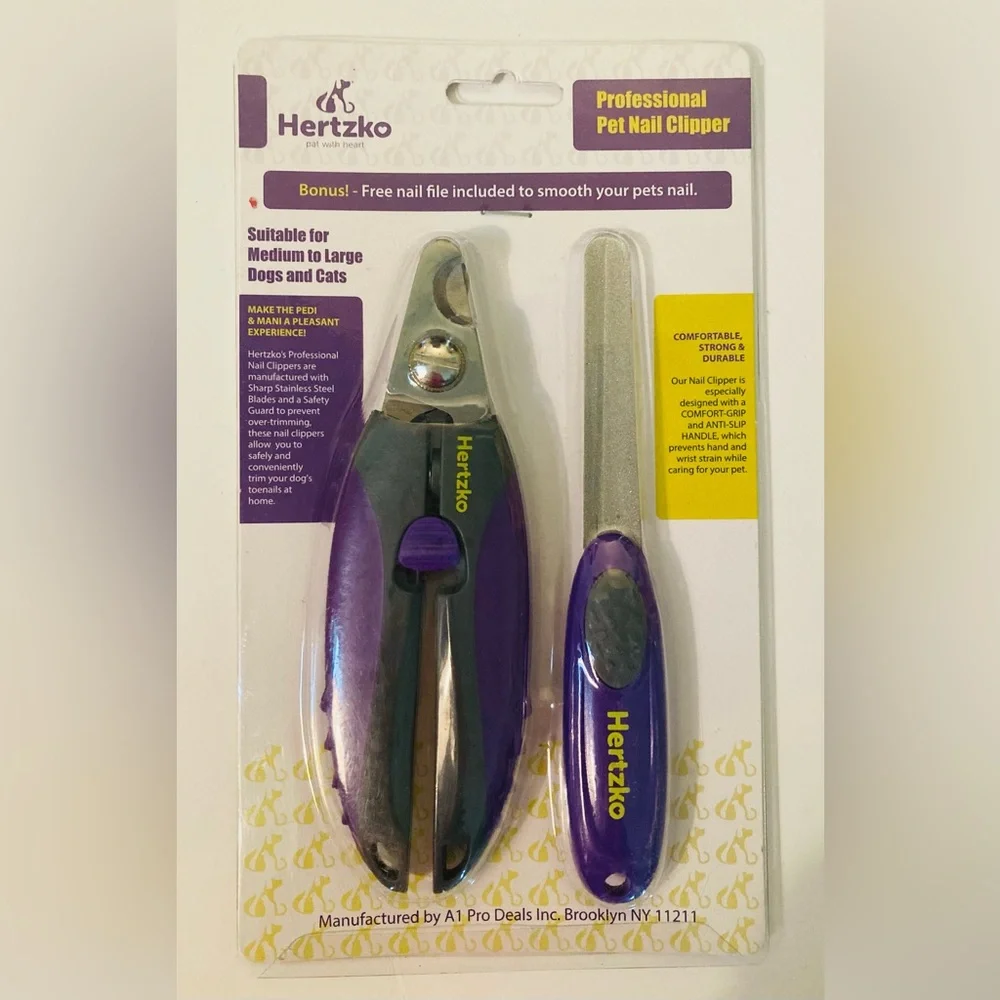 Hertzko Professional Pet Cats & Dogs Nail Clippers & File New